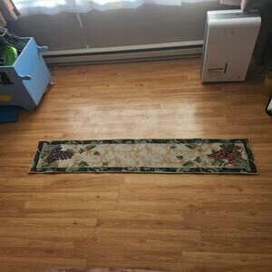 Scene Weaver Grapes Vineyard Woven Tapestry Table Runner 70x13 Tuscan Decor USA